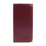 Pre-owned Leather wallets Cartier Vintage , Red , Dames