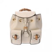 Pre-owned Leather gucci-bags Gucci Vintage , Beige , Dames