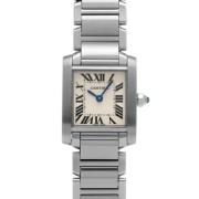 Pre-owned Glass watches Cartier Vintage , Beige , Dames