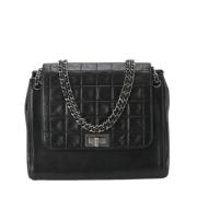 Pre-owned Leather chanel-bags Chanel Vintage , Black , Dames