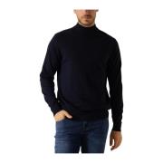 Groene Pullover Mock voor Mannen Profuomo , Blue , Heren