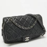 Pre-owned Leather chanel-bags Chanel Vintage , Black , Dames