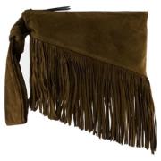 Leather clutches Isabel Marant , Gray , Dames