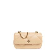 Diamant Quilt Mini Flap Tas Tory Burch , Beige , Dames