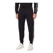 Katoenen Sweatpants - Zwart Bedrukt Logo Hugo Boss , Black , Heren