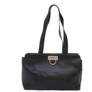 Pre-owned Leather totes Salvatore Ferragamo Pre-owned , Black , Dames