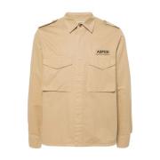 Field Shirt Zand Aspesi , Beige , Heren