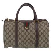 Pre-owned Leather gucci-bags Gucci Vintage , Beige , Dames