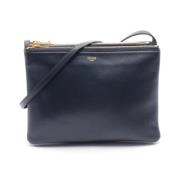 Pre-owned Leather celine-bags Celine Vintage , Blue , Dames