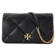 Leather crossbody-bags Tory Burch , Black , Dames