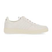 Leren Logo Sneakers Mannen Italië Tom Ford , White , Heren