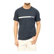 Heren Slim Print T-shirt Hugo Boss , Blue , Heren