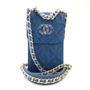 Pre-owned Canvas chanel-bags Chanel Vintage , Blue , Dames