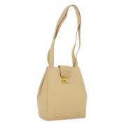 Pre-owned Leather shoulder-bags Salvatore Ferragamo Pre-owned , Beige ...