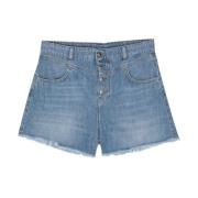 Denim Shorts met Raffelzoom Liu Jo , Blue , Dames