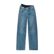 Blauwe Denim Jeans met Kantdetail Alexander Wang , Blue , Dames