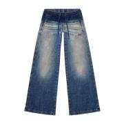 Blauwe Denim Jeans Diesel , Blue , Dames