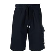 Blauwe elastische shorts met iconisch lensdetail C.p. Company , Blue ,...