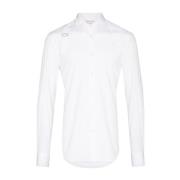 Witte Gesp Detail Shirt Alexander McQueen , White , Heren