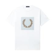 Katoenen Logo Print T-shirts en Polos Fred Perry , White , Heren