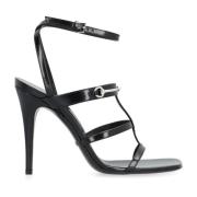 Leren Sandalen met Stiletto Hak Gucci , Black , Dames