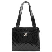 Pre-owned Leather chanel-bags Chanel Vintage , Black , Dames