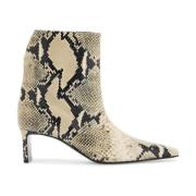 Python Leren Enkellaarzen met V-Cut Khaite , Gray , Dames