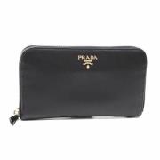 Pre-owned Leather wallets Prada Vintage , Black , Dames