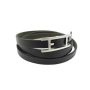 Pre-owned Leather bracelets Hermès Vintage , Black , Unisex