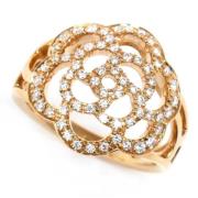 Pre-owned Metal rings Chanel Vintage , Yellow , Dames