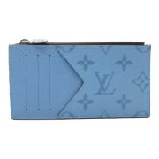 Pre-owned Canvas wallets Louis Vuitton Vintage , Blue , Heren