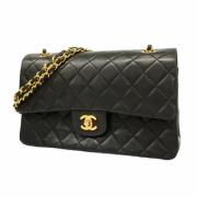 Pre-owned Leather chanel-bags Chanel Vintage , Black , Dames