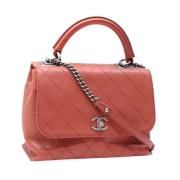 Pre-owned Leather chanel-bags Chanel Vintage , Red , Dames