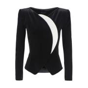 Elegante Moon Jacket Emporio Armani , Black , Dames