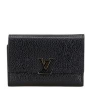 Pre-owned Leather wallets Louis Vuitton Vintage , Black , Dames