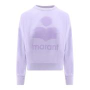 Organisch Katoen Logo Print Sweatshirt Isabel Marant Étoile , Purple ,...