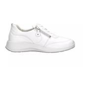 Comfortabele brede pasvorm damessneakers Waldläufer , White , Dames