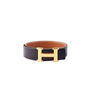 Pre-owned Leather belts Hermès Vintage , Black , Dames