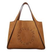 Logo Tote Tas Stella McCartney , Brown , Dames