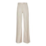 Flared broek in palazzo-stijl van gecoat materiaal Liu Jo , Beige , Da...