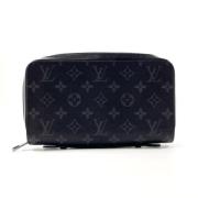 Pre-owned Canvas wallets Louis Vuitton Vintage , Black , Dames