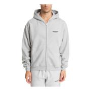 Hoodie met rits en patroonlogo met zakken Represent , Gray , Heren