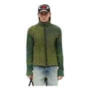 Gemêleerde Ribgebreide Vest Diesel , Green , Dames