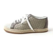 Pre-owned Leather sneakers Bottega Veneta Vintage , Beige , Dames