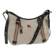 Pre-owned Canvas shoulder-bags Burberry Vintage , Gray , Dames