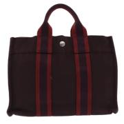 Pre-owned Canvas totes Hermès Vintage , Red , Dames