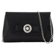 Fabric clutches Versace , Black , Dames