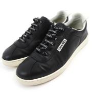 Pre-owned Leather sneakers Chanel Vintage , Black , Dames