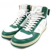 Pre-owned Leather sneakers Louis Vuitton Vintage , Green , Dames