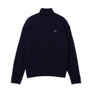 Blauwe Wollen Pullover Sweatshirt Aw24 Lacoste , Blue , Dames